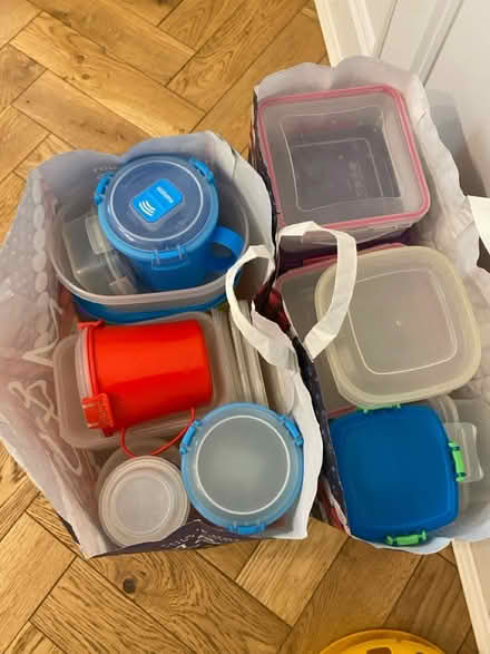 Photo of free Used plastic food containers (Dartford, DA9) #1