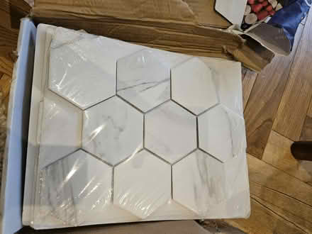 Photo of free 3 x sheets of hexagon tiles (Chappel Allerton LS7) #1