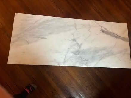 Photo of free White marble coffee table (Upper west side 80s) #3