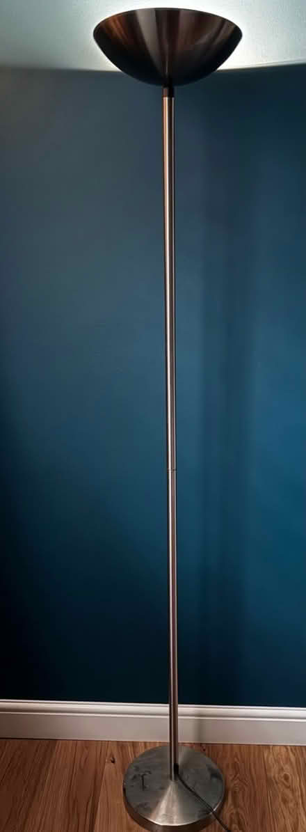 Photo of free Brushed chrome uplighter floor lamp (SE15 Peckham) #1