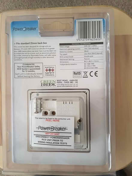 Photo of free RCD socket (Liberton EH16) #2