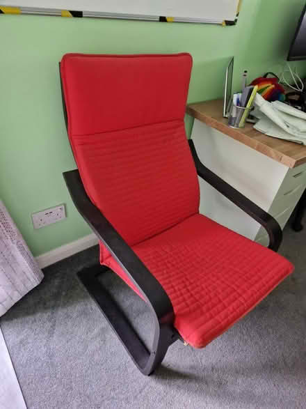 Photo of free Red chair and footstool (Fareham PO14) #1