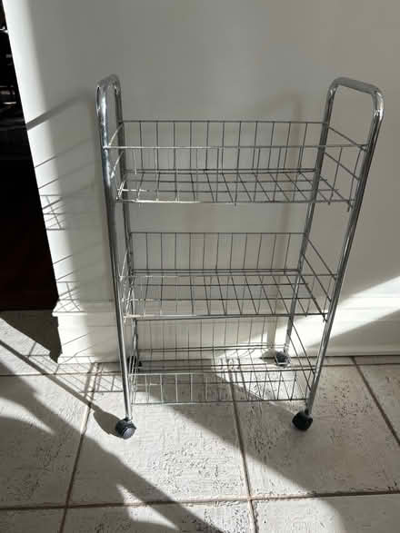 Photo of free 3tiered metal cart on wheels (NW Evanston) #2