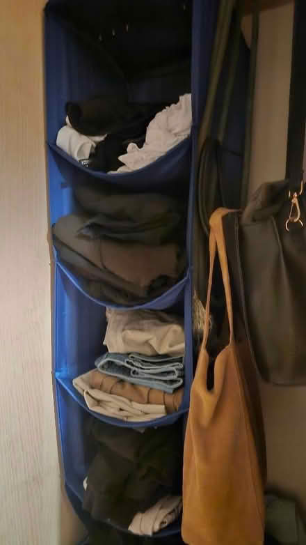 Photo of free Wardrobe hanging organiser blue (Cheshunt EN8) #1