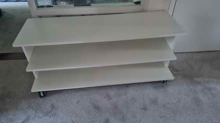 Photo of free Tv table. White. Probably IKEA (Purbrook) #1