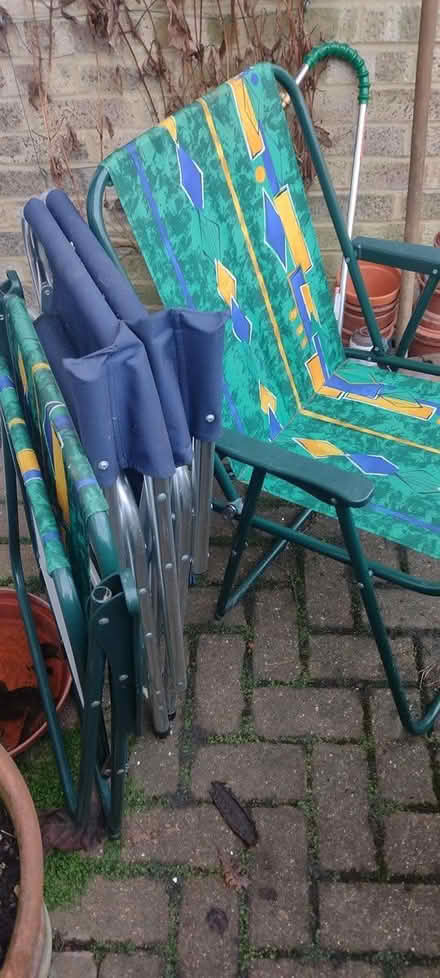 Photo of free 3 fold up garden chairs (st. albans, al4) #1
