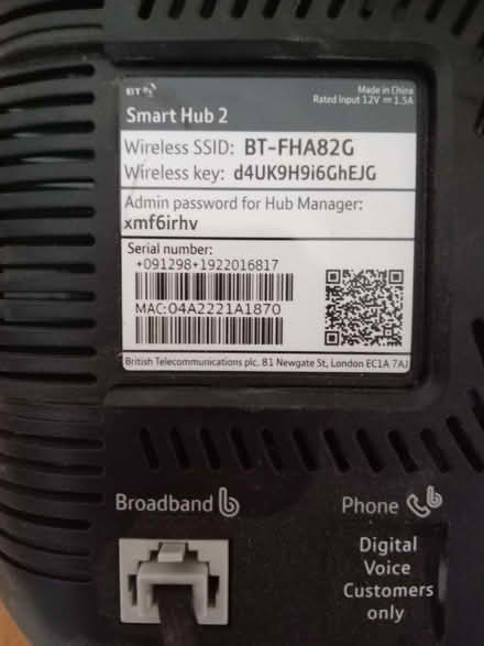 Photo of free BT Smart Hub 2 (Reading West RG1) #2