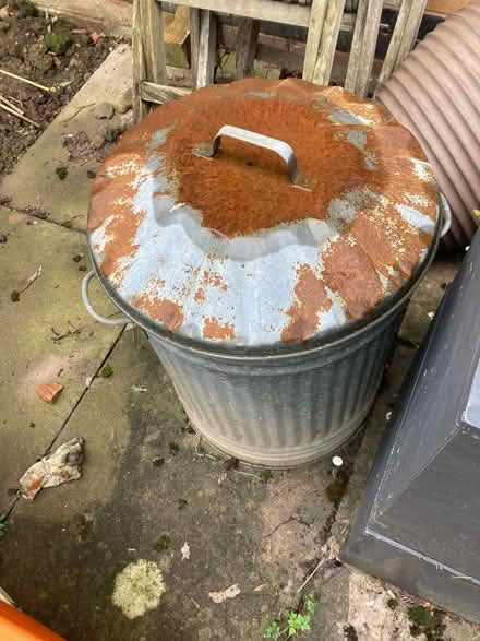 Photo of free Metal dustbin with holes (Kenilworth) #1