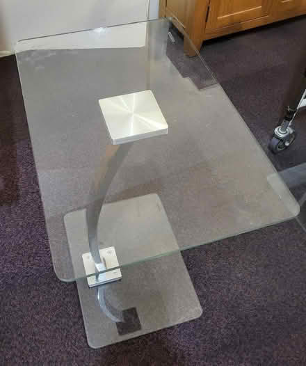 Photo of free 2 Glass side tables (Wigston LE18) #2