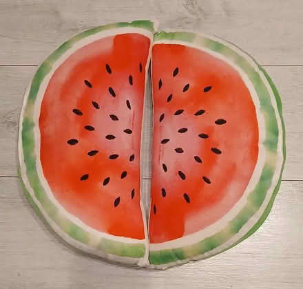 Photo of free 2 watermelon cushions (Tamworth, Staffordshire.) #1