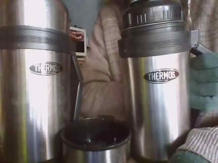 Photo of free 2 wide neck Thermos flasks (Staveley LA8) #1