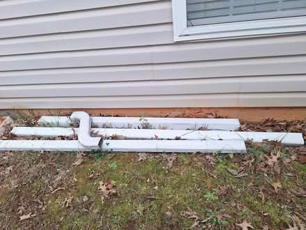 Photo of free 4" white metal gutter (Holly Springs, near downtown.) #2