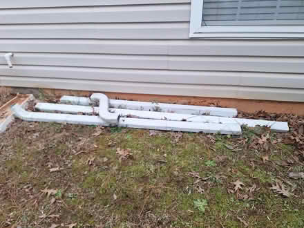 Photo of free 4" white metal gutter (Holly Springs, near downtown.) #1