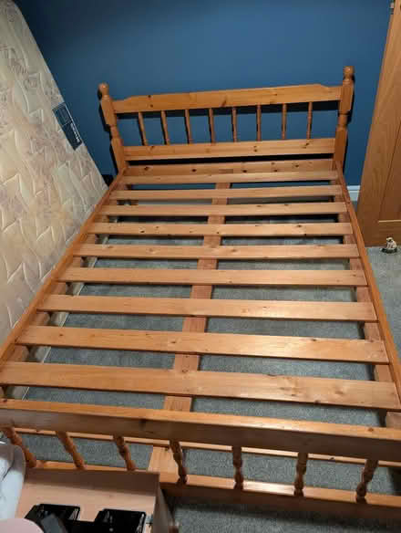 Photo of free Wood Double Bed Frame (Welwyn Garden City) #1