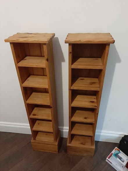 Photo of free Two Solid wood CD shelves (Delgany) #1
