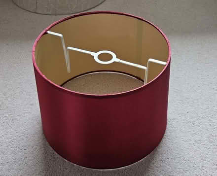 Photo of free Red satin lampshade (Kennington OX1) #1