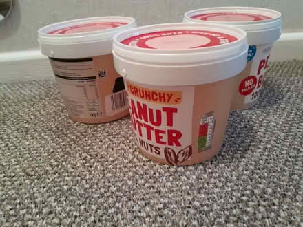 Photo of free 3 x 1kg tubs with lids (Barnard's Green WR14) #1
