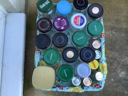 Photo of free Box of clean empty glass jars with lids (Five Oak Green TN12) #1