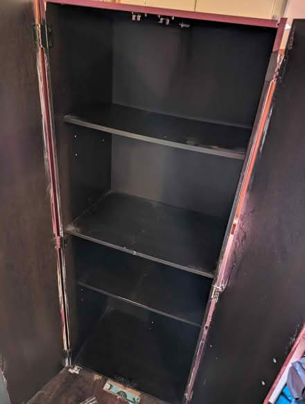Photo of free Purple/burgundy cabinet (Elkton Heights neighborhood) #1