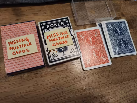 Photo of free Incomplete playing card decks (Midtown/Boulevard Park) #1
