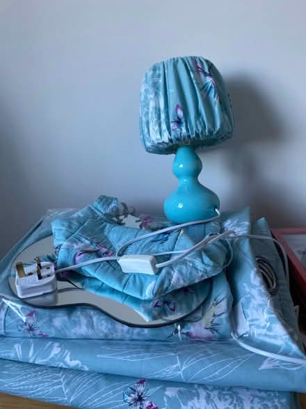 Photo of free curtains, duvet cover and lamp (Abingdon OX14) #1