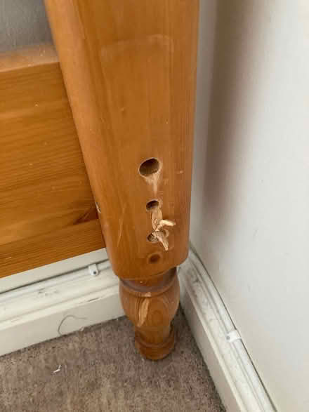 Photo of free Single pine bed frame (Wheatley OX33) #2
