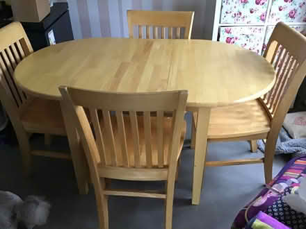 Photo of free Dining table + 4 Chairs (Tresaddern Farm TR9) #1