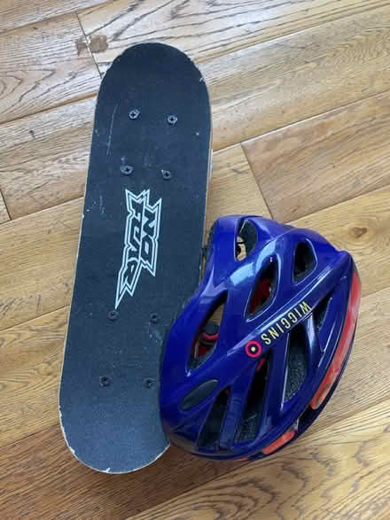 Photo of free Small skateboard and bike helmet (Gerrards Cross SL9) #1