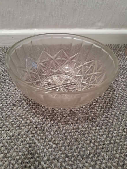 Photo of free Large glass bowl (Barnard's Green WR14) #1