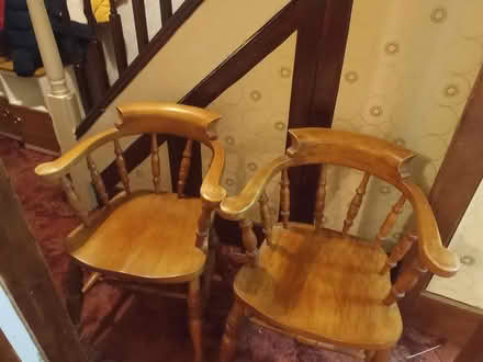 Photo of free Two pine chairs (Salfords) #1