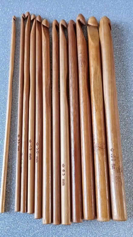 Photo of free Bamboo Crochet Hooks x12 (Shiregreen S5) #1