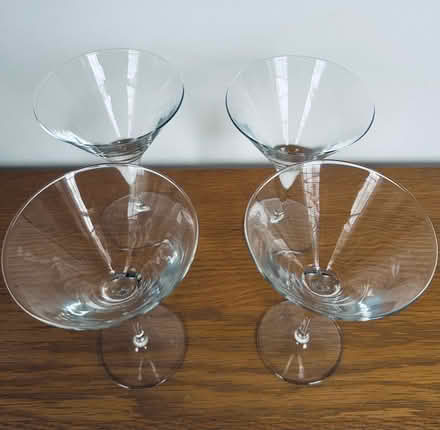 Photo of free Set of 4 Bormioli Rocco crystal glasses for martini (Tunbridge Wells N. TN1) #2