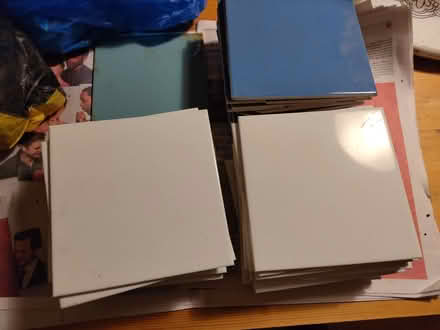 Photo of free 20 cm tiles and 10 cm tiles and bag of cracked tiles (Amber Valley DE56) #1