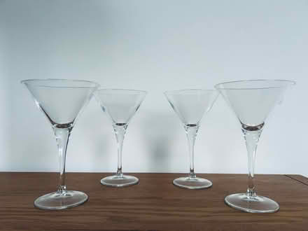 Photo of free Set of 4 Bormioli Rocco crystal glasses for martini (Tunbridge Wells N. TN1) #1