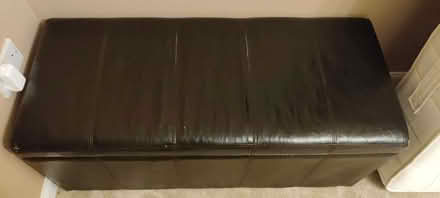 Photo of free Black faux leather ottoman footstool (Witham CM8) #4