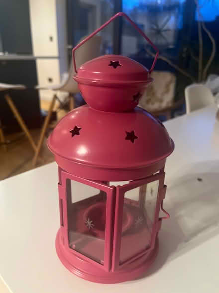Photo of free Pink lantern candle holder (Br2 Shortlands) #2