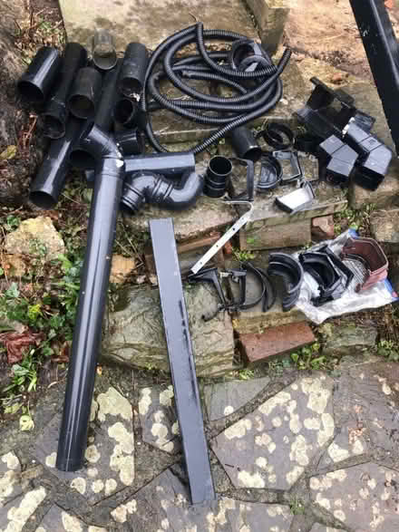 Photo of free Guttering: brackets, adaptors, offcuts, rain diverter (Hastings TN35) #1