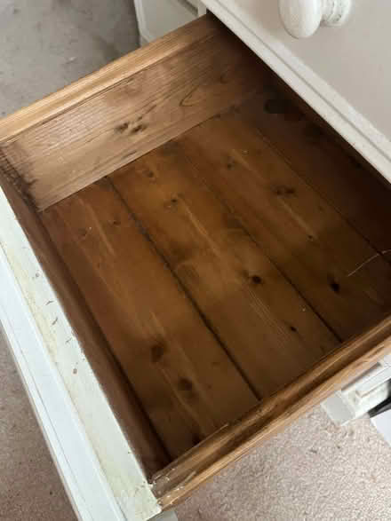 Photo of free White painted solid wood bedside tables (Wandsworth Common SW18) #2