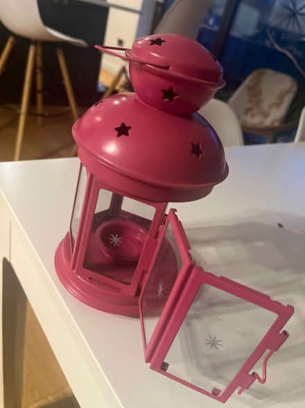 Photo of free Pink lantern candle holder (Br2 Shortlands) #1
