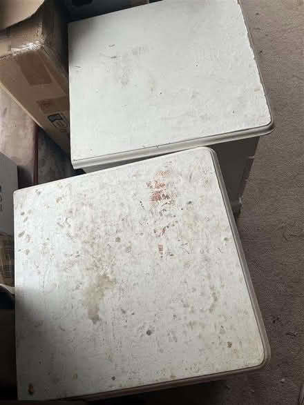 Photo of free White painted solid wood bedside tables (Wandsworth Common SW18) #4