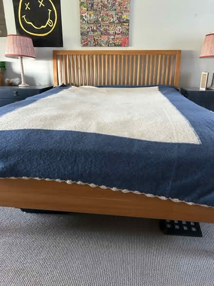 Photo of free King size wooden bed frame (South Holmwood RH5) #1