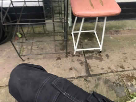 Photo of free Wicker topped-metal frame and stool for shed/ garden (Hastings TN35) #3