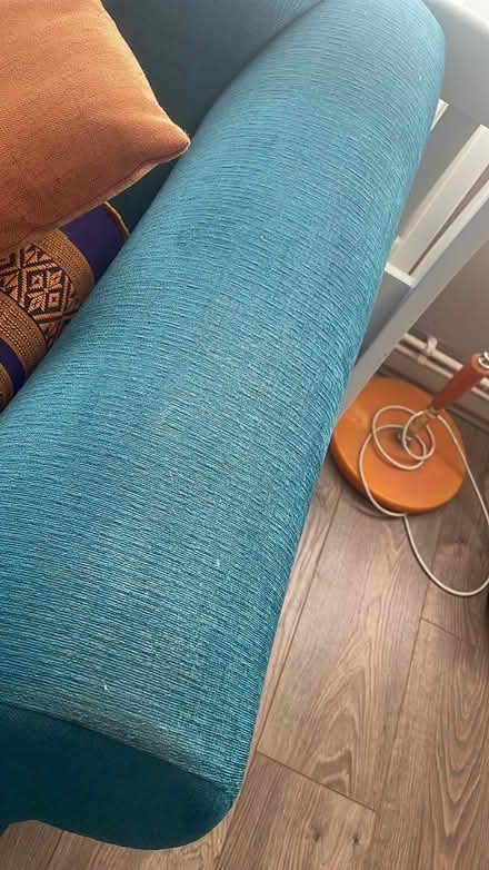 Photo of free Blue sofa (Woodchurch) #3