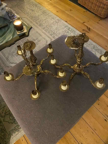 Photo of free 2 x brass chandeliers (Penge BR3) #1