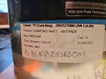 Photo of free 4 litres grey-green emulsion (OX10 6BD) #1