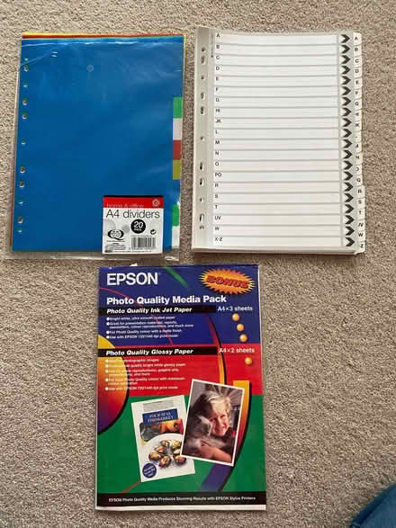 Photo of free File dividers & photo paper (Bewdley DY12) #1