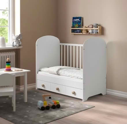 Photo of free IKEA cot in white (Sk12) #2