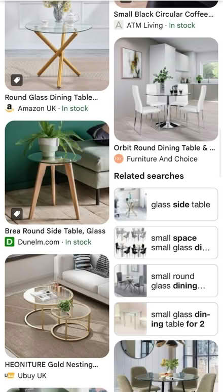 Photo of Round glass table (OX44 nuneham) #1