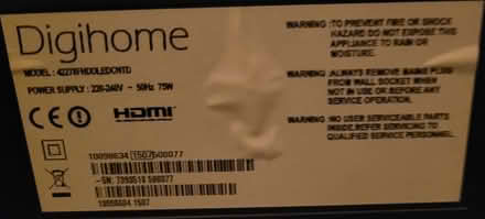 Photo of free 39 inch TV - Not Working (Overstone Lodge) #1