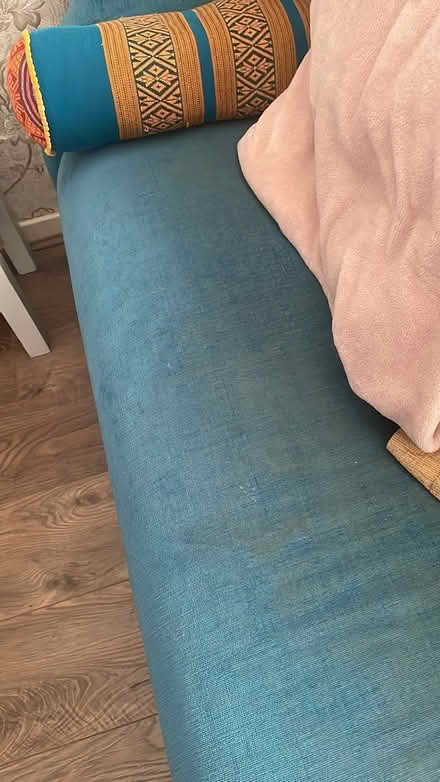 Photo of free Blue sofa (Woodchurch) #2